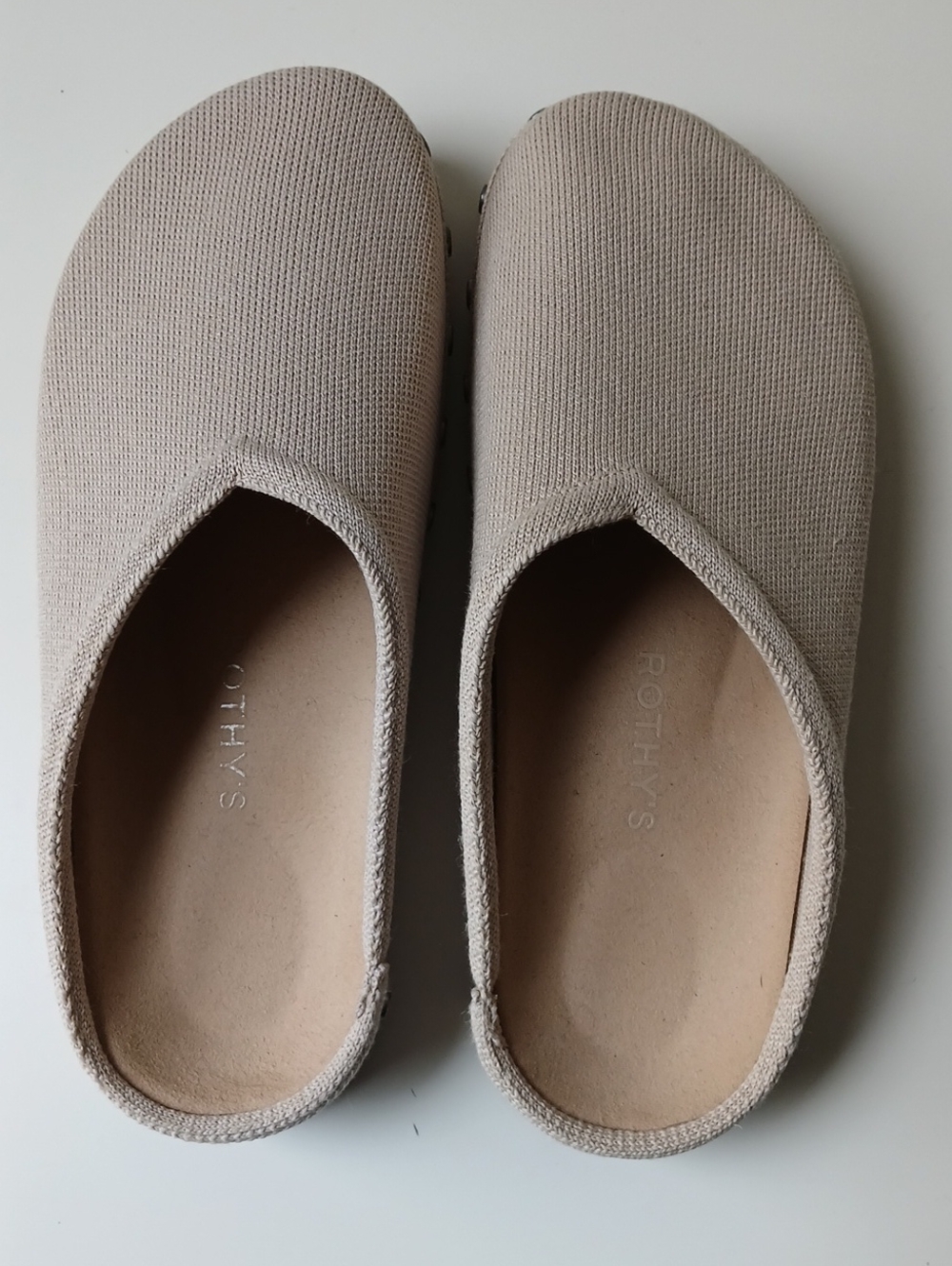 Rothy's Casual Clog Gold Stud Detail Cream Women's 9 - Picture 3 of 7